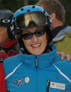 Susan Hughes in ski gear